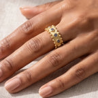 Stackable Ring Bands in Citrine Peridot Blue Topaz Garnet DIORA