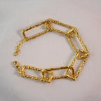 Textured Metal Link Bracelet | Modern Handcrafted Jewelry DIORA