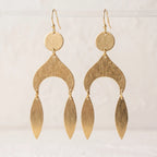 Gold Oversized Drop Earrings | Boho Statement jewelry DIORA