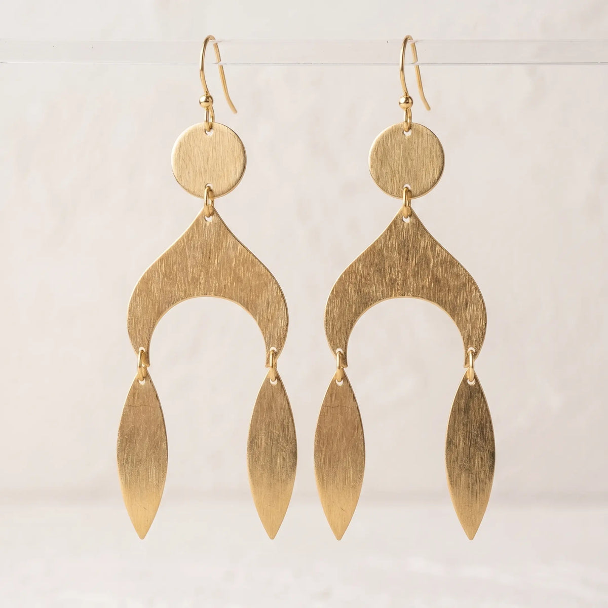 Gold Oversized Drop Earrings | Boho Statement jewelry DIORA