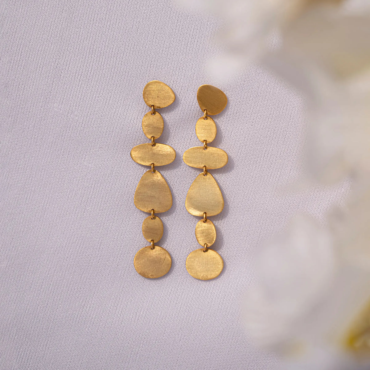 Gold drop long statement earrings | Fashion earrings Gifting DIORA
