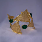 Green Cuff Bracelet | Unique Statement Artisanal jewelry DIORA