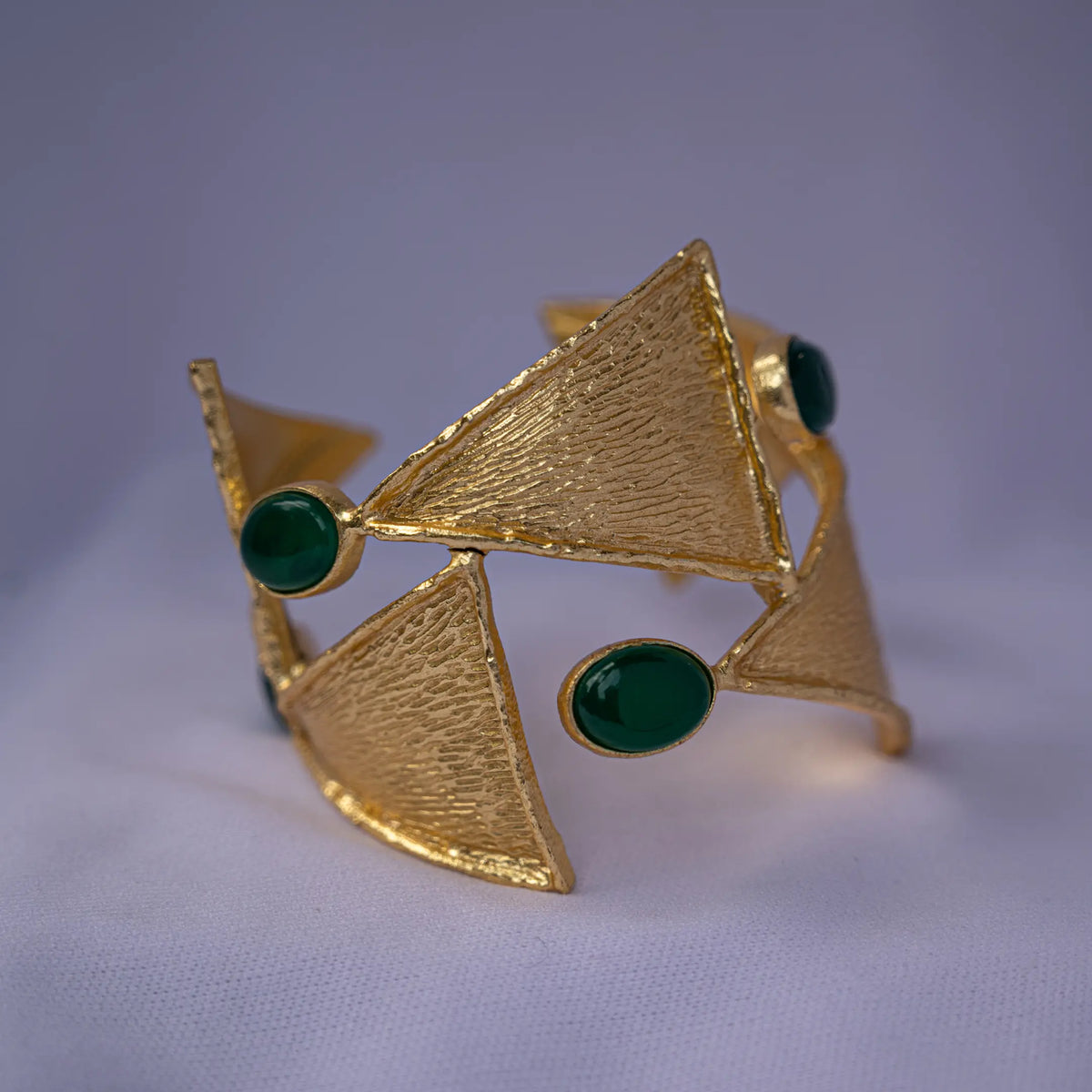 Green Cuff Bracelet | Unique Statement Artisanal jewelry DIORA