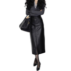 Leather Midi Skirt