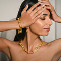 Textured Metal Link Bracelet | Modern Handcrafted Jewelry DIORA