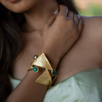Green Cuff Bracelet | Unique Statement Artisanal jewelry DIORA