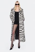 Zebra Print Long Coat