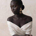 Gold Oversized Drop Earrings | Boho Statement jewelry DIORA