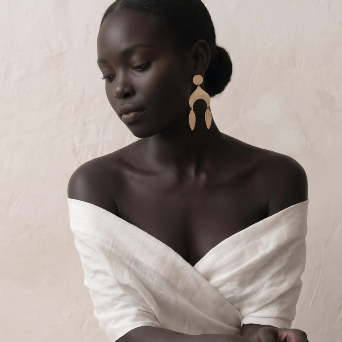 Gold Oversized Drop Earrings | Boho Statement jewelry DIORA