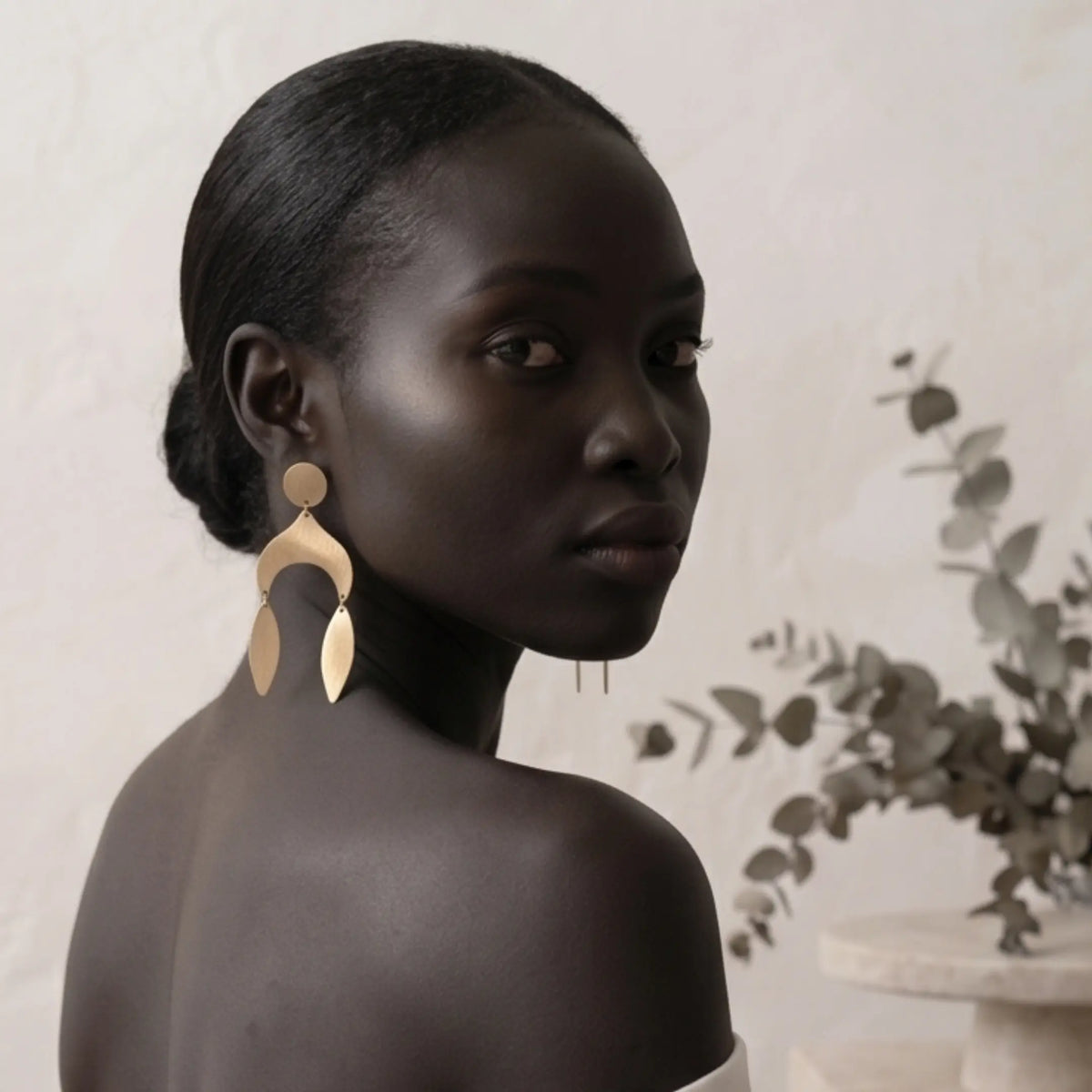 Gold Oversized Drop Earrings | Boho Statement jewelry DIORA