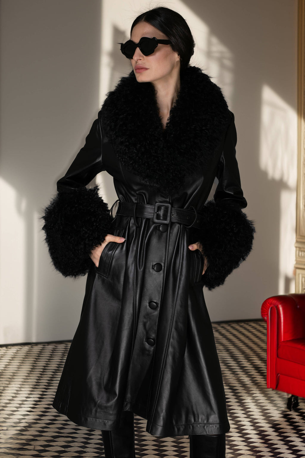 Italian Leather Trench