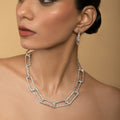 Textured Metal Link Necklace |  Classic Western Jewelry DIORA