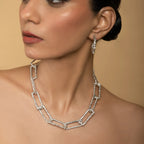 Textured Metal Link Necklace |  Classic Western Jewelry DIORA