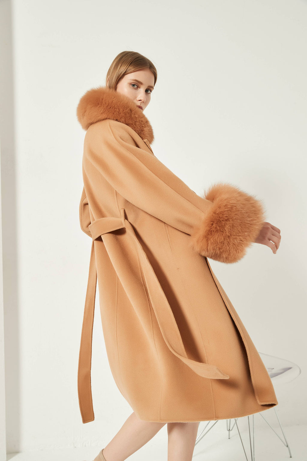 Diana Cashmere Coat & Fox Fur