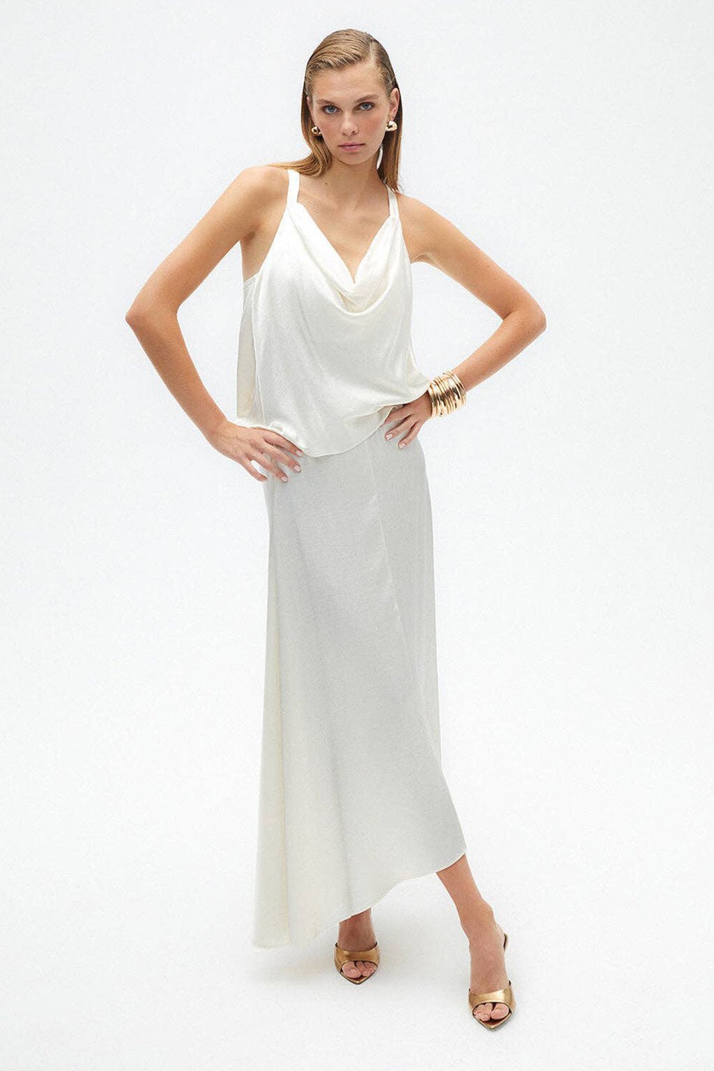 Luna Asymmetrical Maxi Skirt