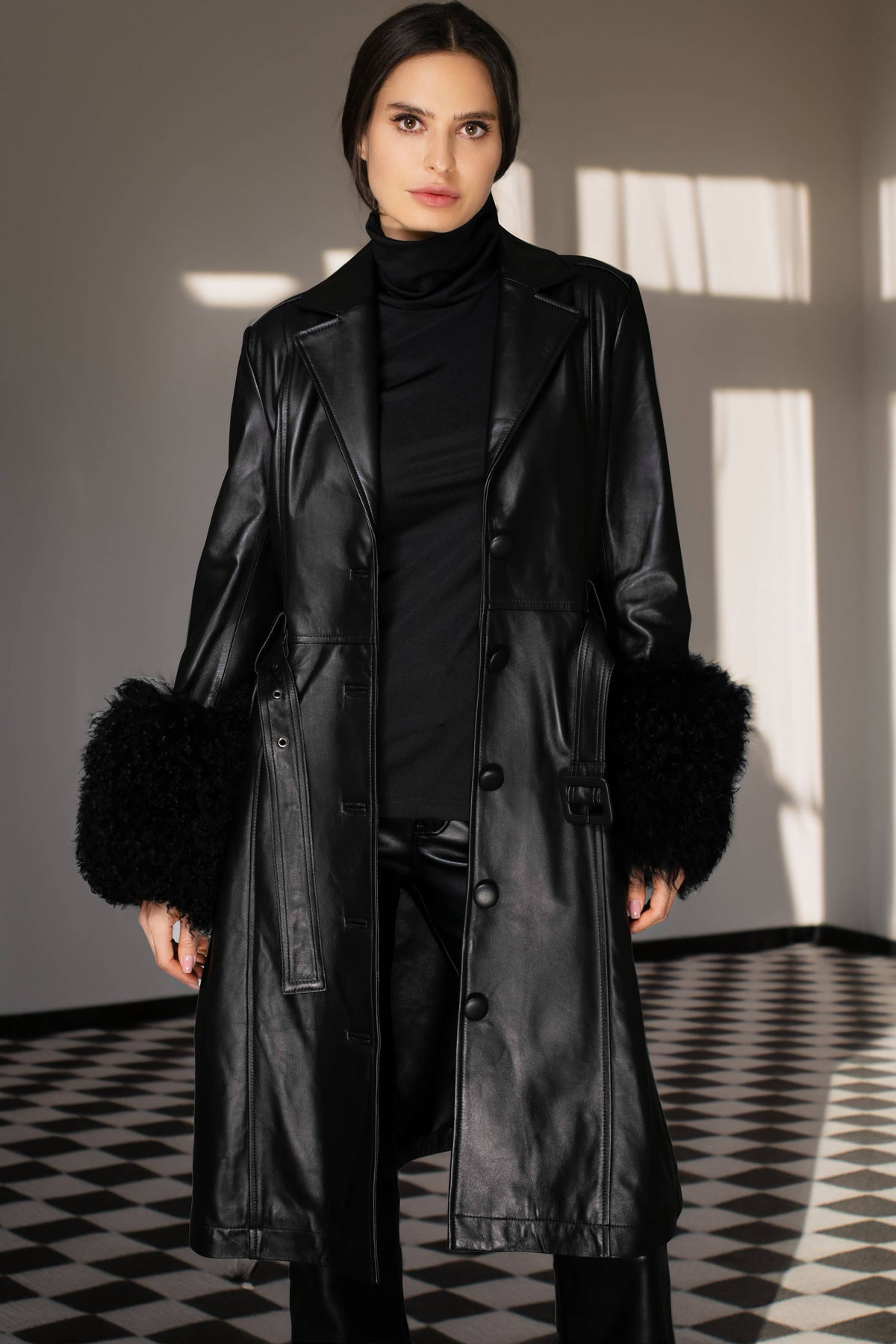 Italian Leather Trench