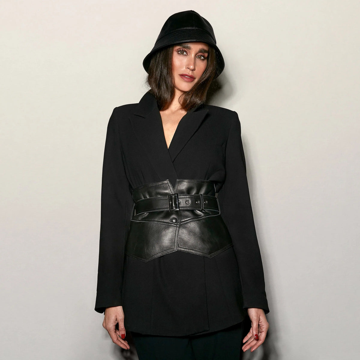 Julia Leather Bucket Hat ALLSANTAELLA
