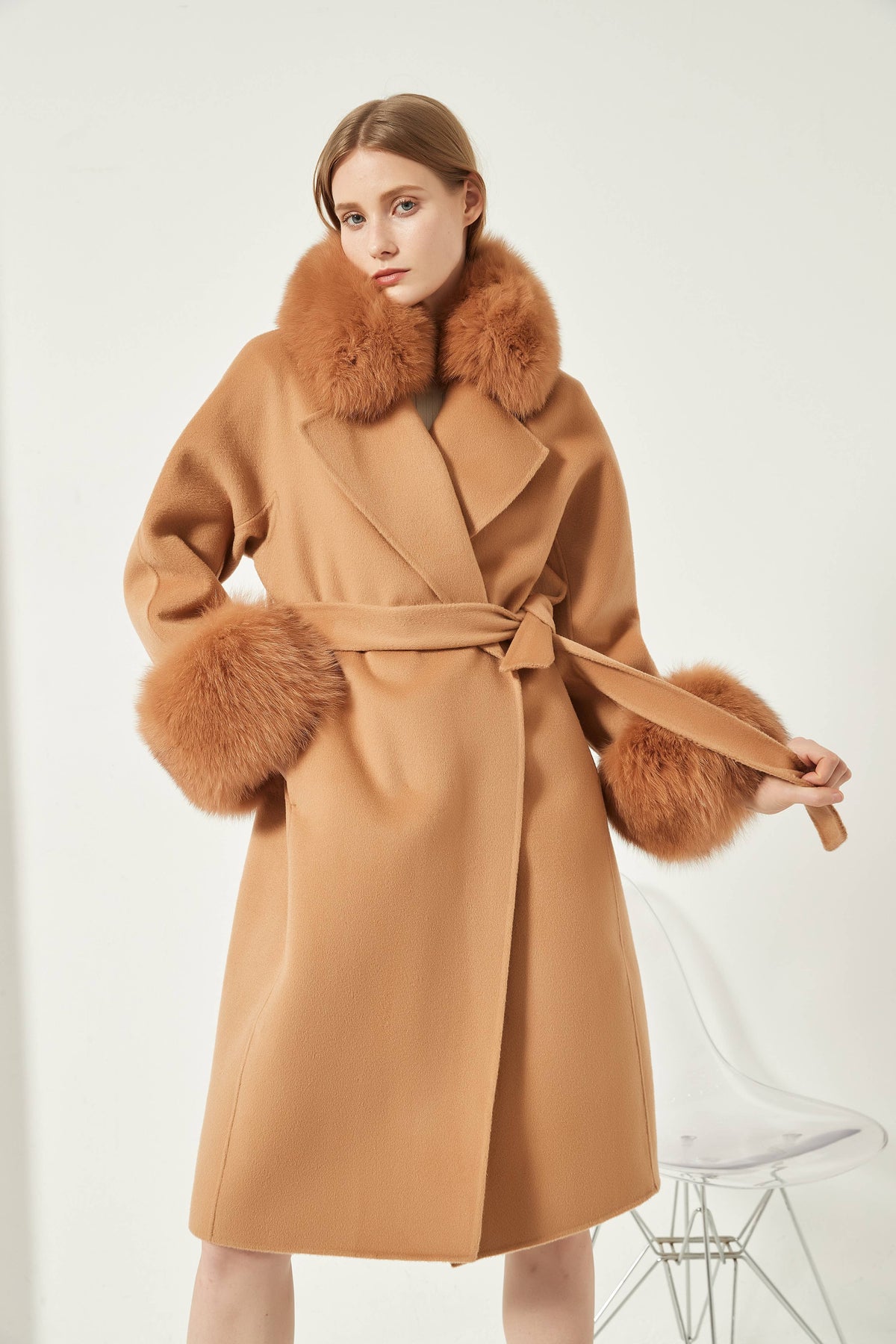Diana Cashmere Coat & Fox Fur