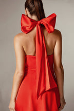 Orla Bow Satin Mini Dress