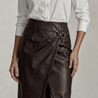 Flavia Italian Eco-Leather Skirt