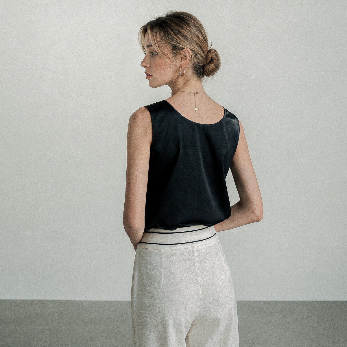 Noir Silk Blouse