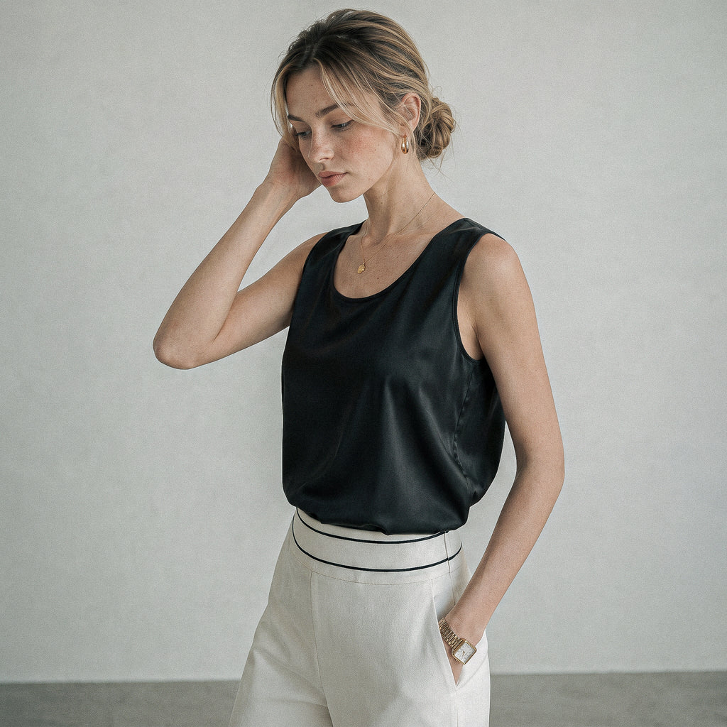 Noir Silk Blouse