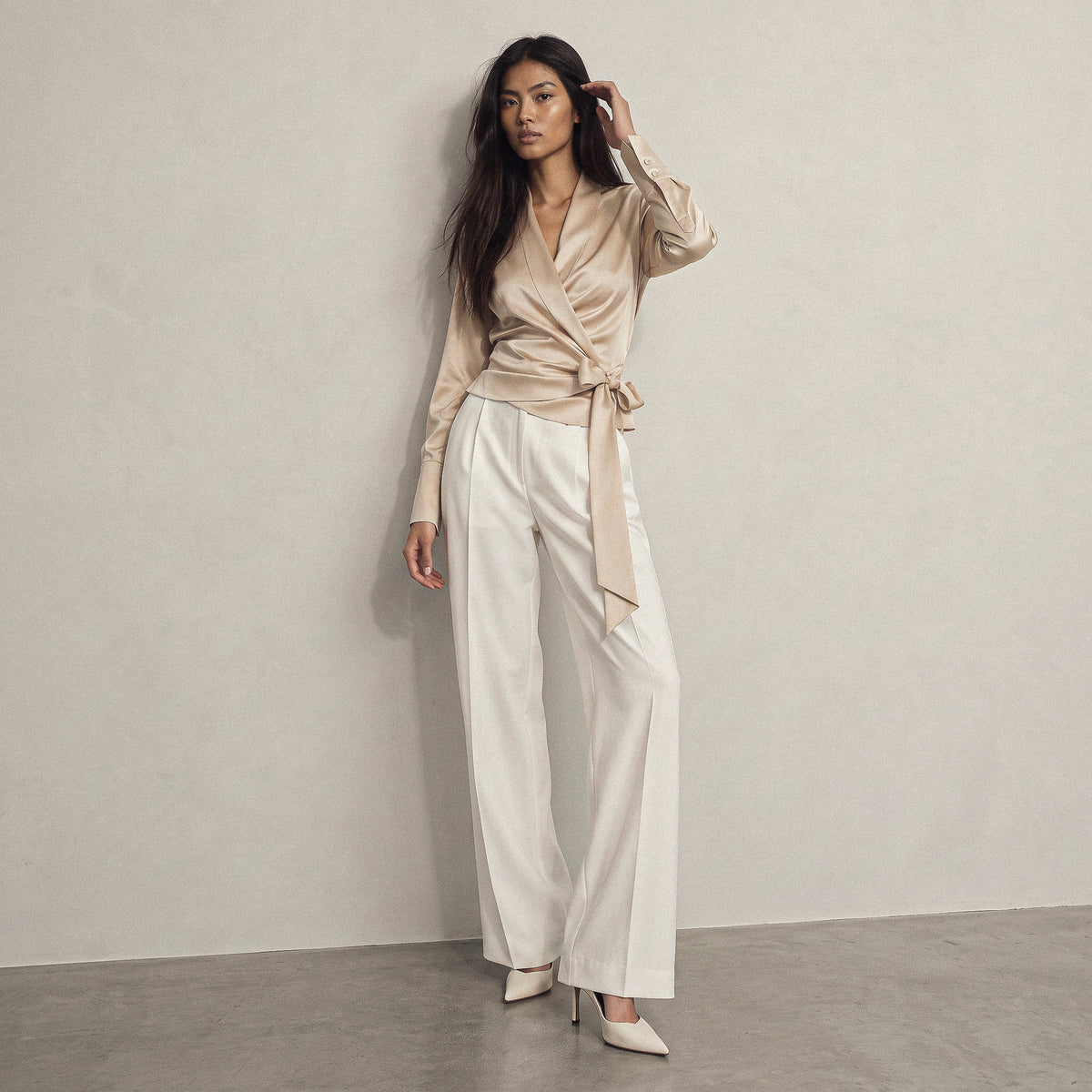 Silk Wrap Blouse
