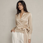 Silk Wrap Blouse