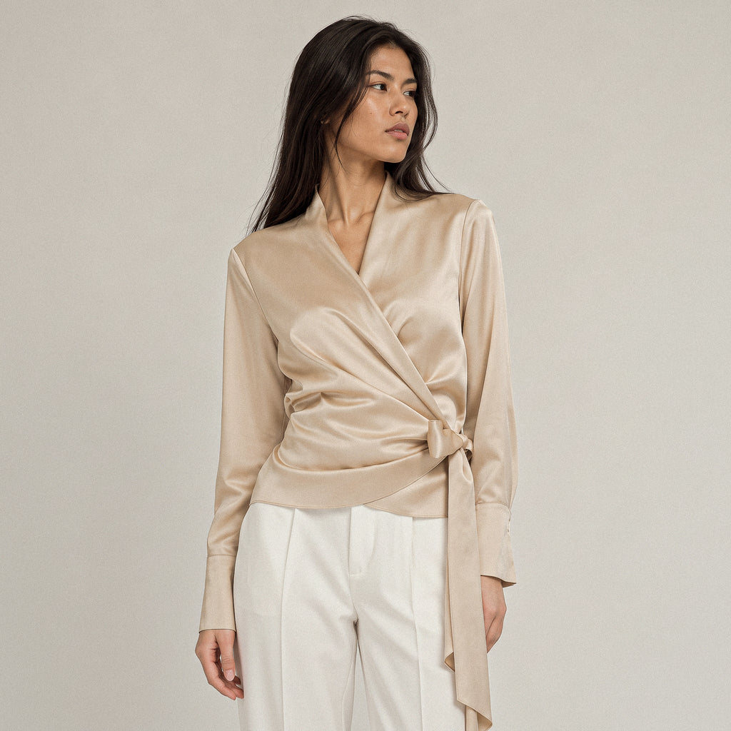 Silk Wrap Blouse