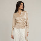 Silk Wrap Blouse