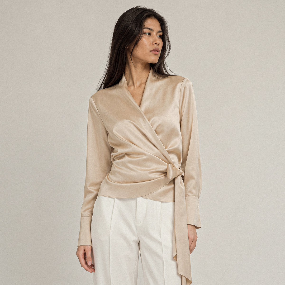 Silk Wrap Blouse