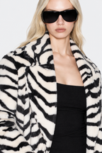 Zebra Print Long Coat