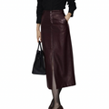 Leather Midi Skirt