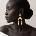 Gold Oversized Drop Earrings | Boho Statement jewelry DIORA
