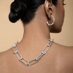 Textured Metal Link Necklace |  Classic Western Jewelry DIORA