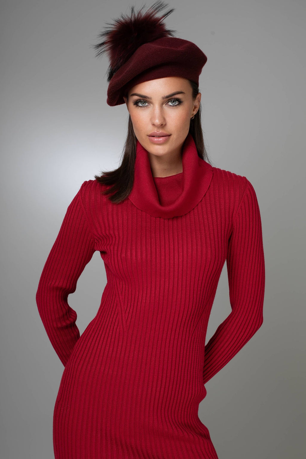 Burgundy Cashmere Beret