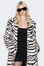 Zebra Print Long Coat