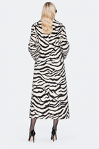 Zebra Print Long Coat