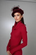 Burgundy Cashmere Beret