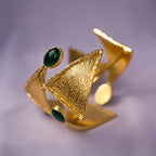 Green Cuff Bracelet | Unique Statement Artisanal jewelry DIORA
