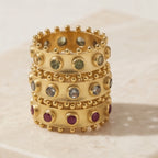 Stackable Ring Bands in Citrine Peridot Blue Topaz Garnet DIORA