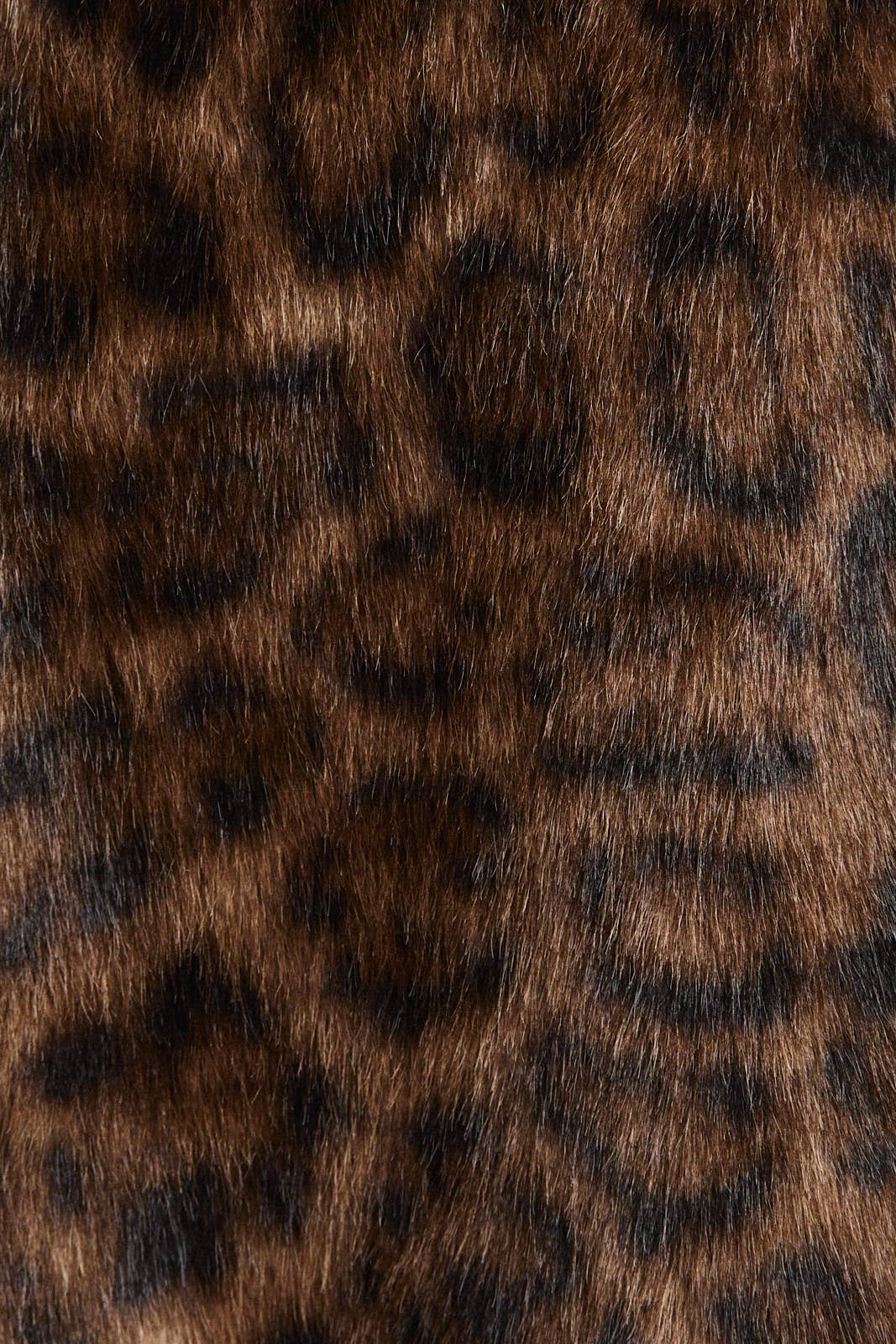 Leopard Print Faux Fur Long Coat Jacket LE LIS