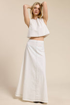Santorini Linen Maxi Set