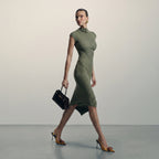 Asymmetric Midi Sweater Dress