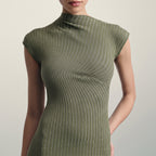 Asymmetric Midi Sweater Dress
